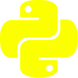 Python logo yellow